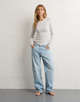 AE Playera Manga Larga Calientita con Cuello Redondo