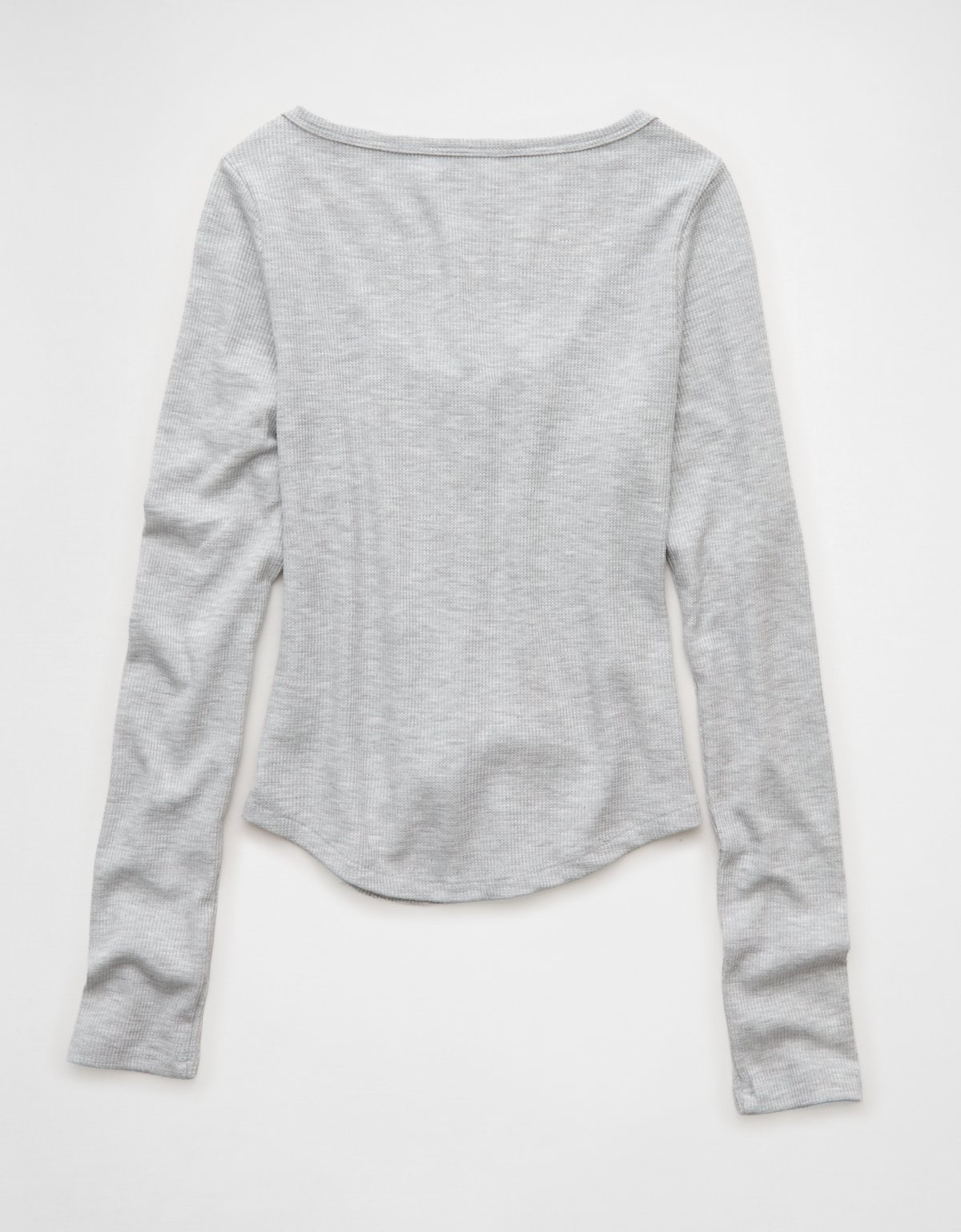 AE Waffle Long Sleeve Button-Up Tee - image 4
