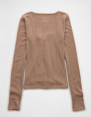 AE Long Sleeve Square Neck T-Shirt