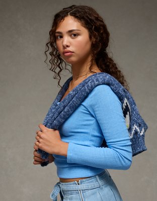 AE Long Sleeve Square Neck T-Shirt