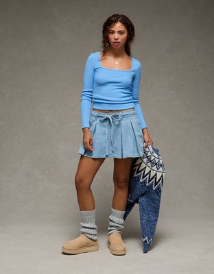 AE Long Sleeve Square Neck T-Shirt