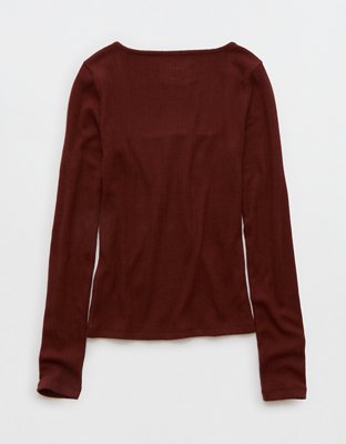 AE Long Sleeve Square Neck T-Shirt