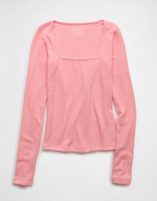 AE Long Sleeve Square Neck T-Shirt