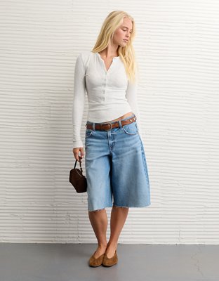 AE Long Sleeve Henley T-Shirt