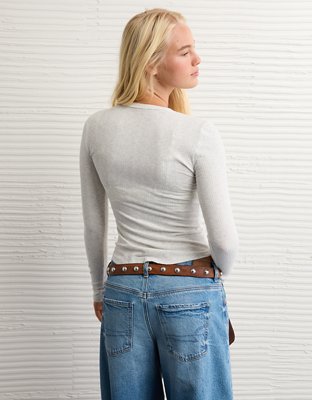 AE Long Sleeve Henley T-Shirt