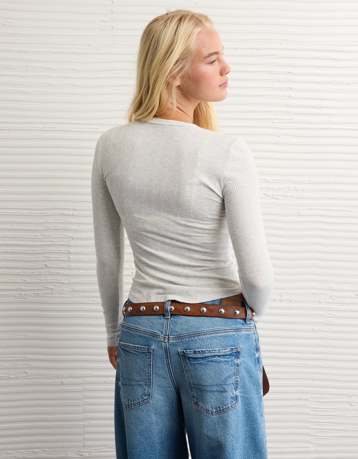 AE Long Sleeve Henley T-Shirt - image 2