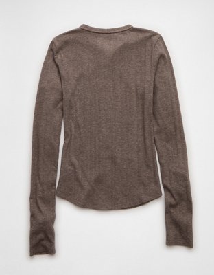 AE Long Sleeve Henley T-Shirt