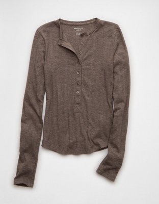 AE Long Sleeve Henley T-Shirt