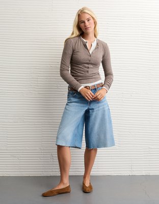 AE Long Sleeve Henley T-Shirt