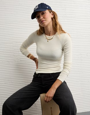 AE Long Sleeve Cozy Crew Neck T-Shirt