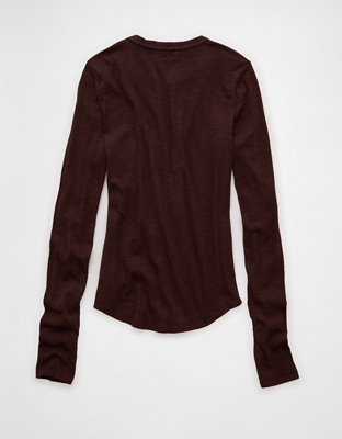 AE Long Sleeve Henley T-Shirt