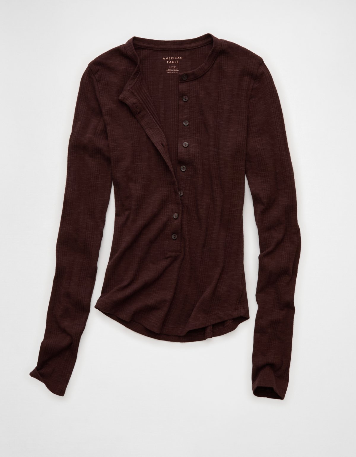 AE Long Sleeve Henley T-Shirt - image 3