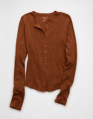 AE Long Sleeve Henley T-Shirt