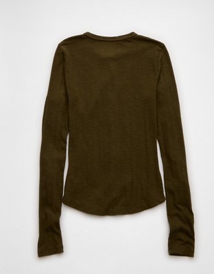 AE Long Sleeve Henley T-Shirt