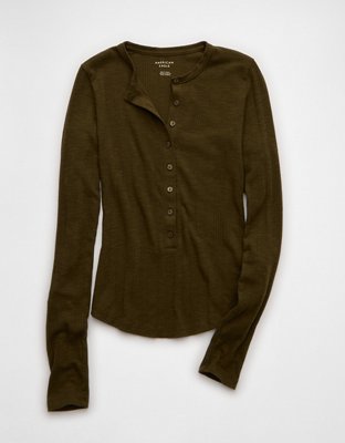 AE Long Sleeve Henley T-Shirt