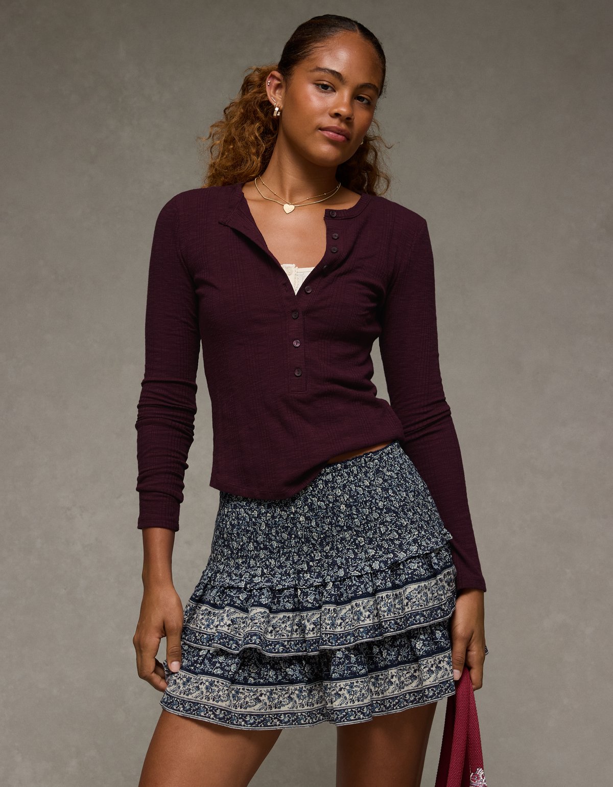 AE Long Sleeve Henley T-Shirt - image 5