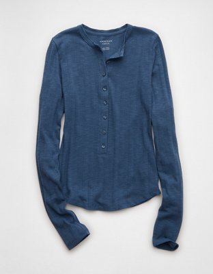 AE Long Sleeve Henley T-Shirt
