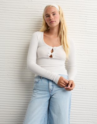 AE Long Sleeve Bow T-Shirt