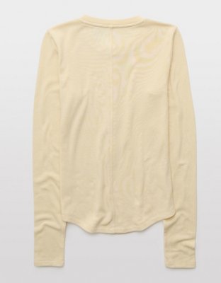 AE Long Sleeve Henley T-Shirt | American Eagle
