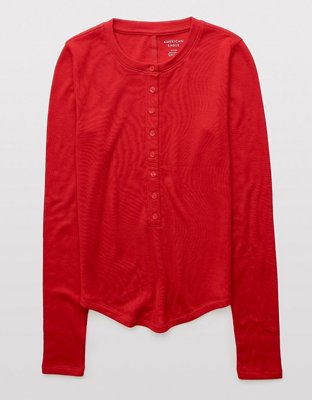 AE Long Sleeve Henley T-Shirt