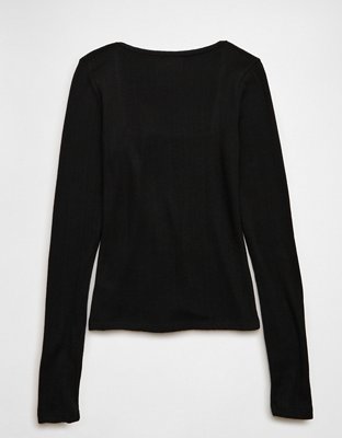 AE Long Sleeve Square Neck T-Shirt