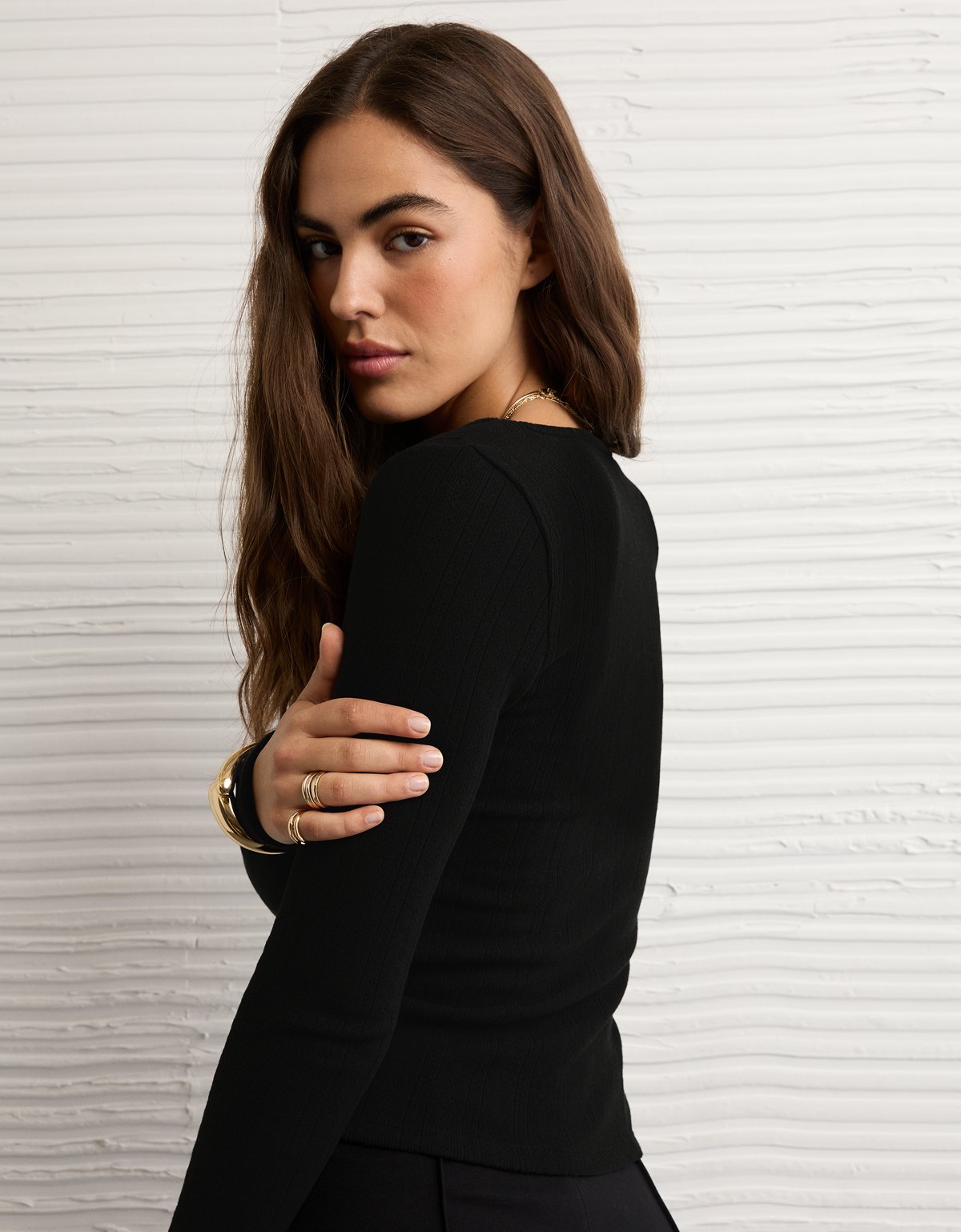 AE Long Sleeve Square Neck T-Shirt - image 2