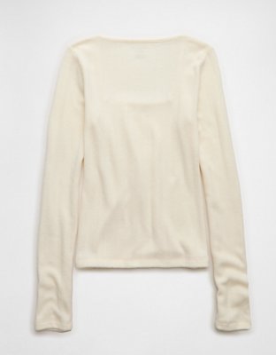 AE Long Sleeve Square Neck T-Shirt