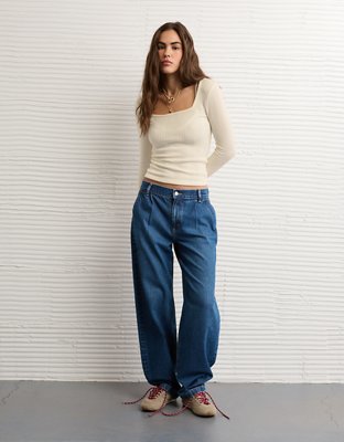 AE Long Sleeve Square Neck T-Shirt