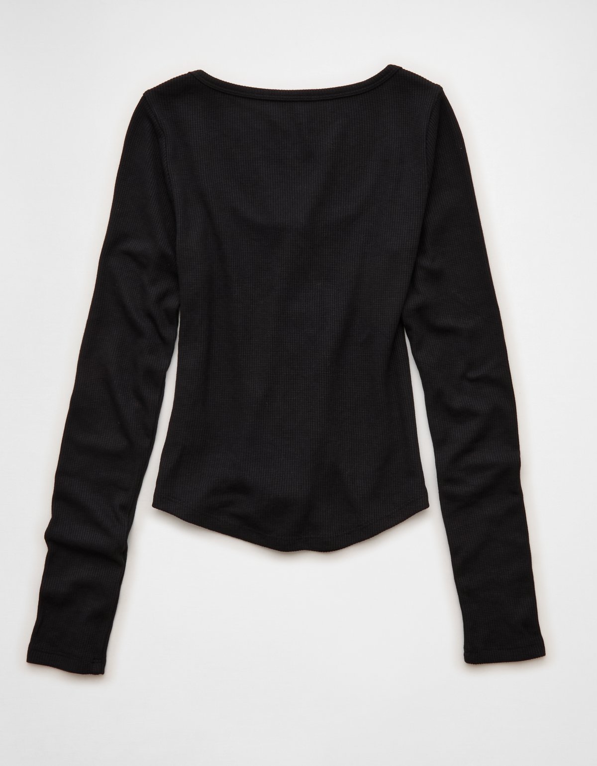 AE Waffle Long Sleeve Button-Up Tee - image 4