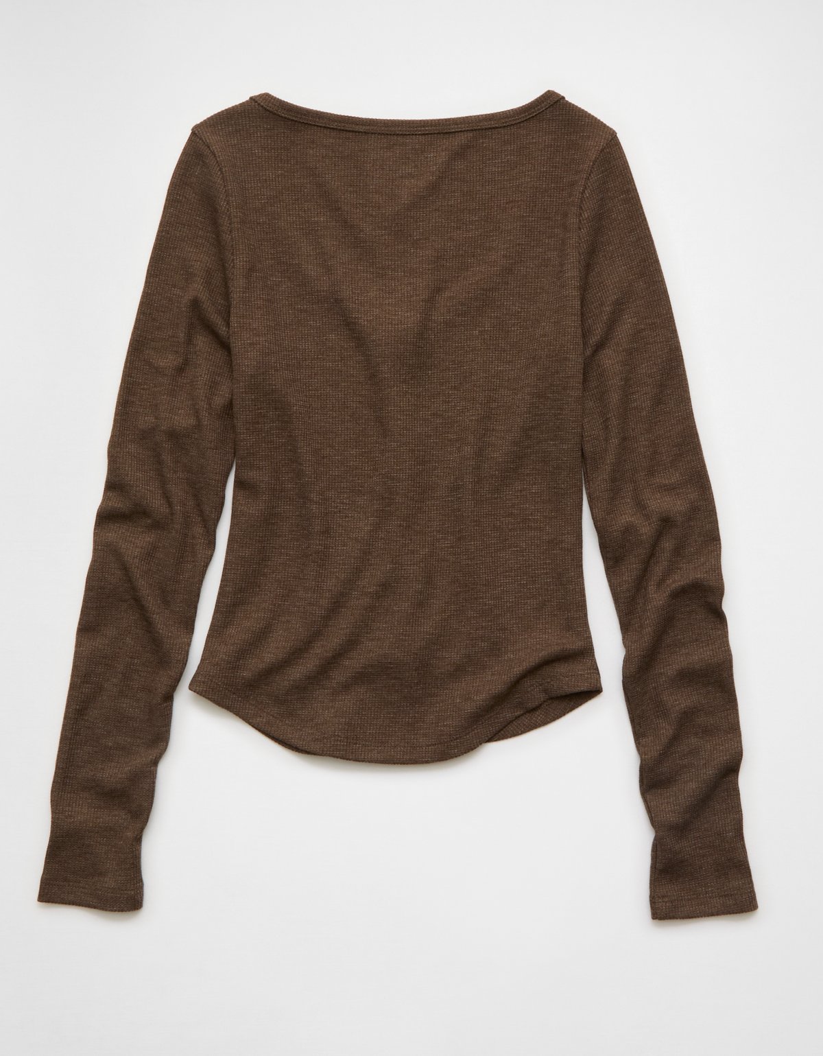 AE Waffle Long Sleeve Button-Up Tee - image 4