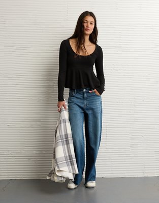 AE Long Sleeve Babydoll Top