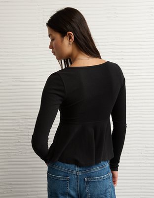 AE Long Sleeve Babydoll Top