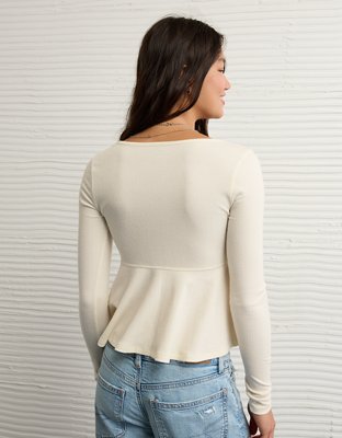 AE Long Sleeve Babydoll Top