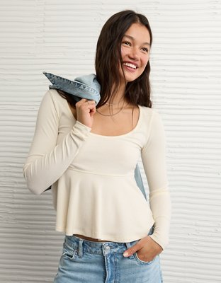 AE Long Sleeve Babydoll Top