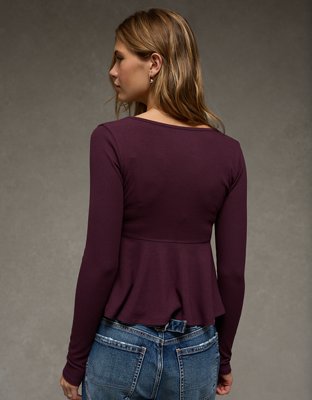 AE Long Sleeve Babydoll Top