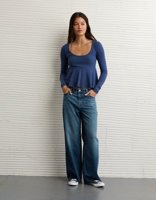 AE Long Sleeve Babydoll Top