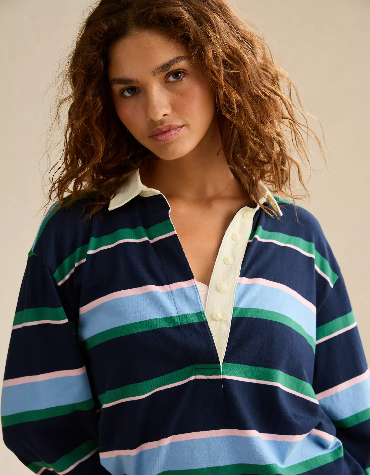 AE Long-Sleeve Striped Rugby Polo Shirt - thumbnail 7