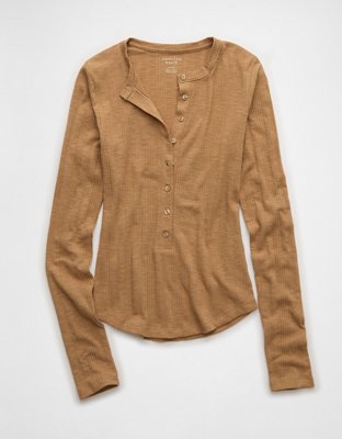 AE Long Sleeve Henley T-Shirt