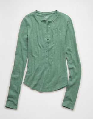 AE Long Sleeve Henley T-Shirt