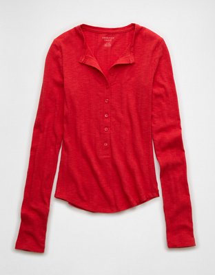 AE Long Sleeve Henley T-Shirt