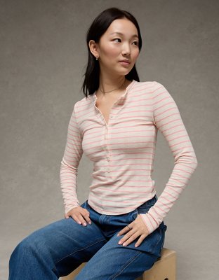 AE Long Sleeve Henley T-Shirt