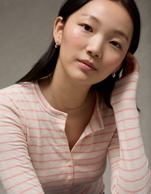 AE Long Sleeve Henley T-Shirt