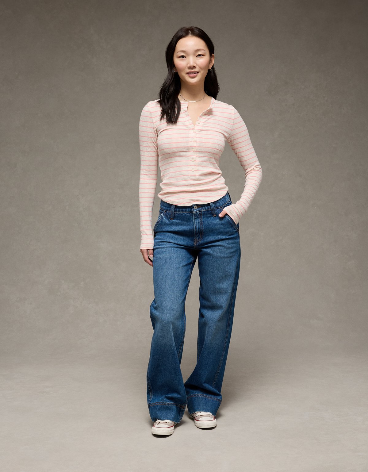 AE Long Sleeve Henley T-Shirt - image 5