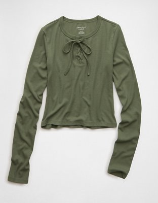 T-shirt court lacé à manches longues Chill Up’AE