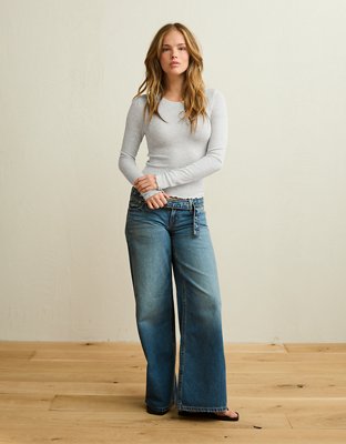 AE Soft & Sexy Waffle Long-Sleeve T-Shirt | American Eagle
