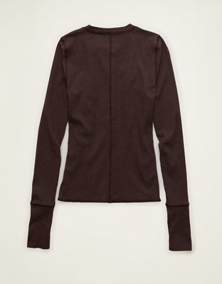 AE Long-Sleeve Henley T-Shirt