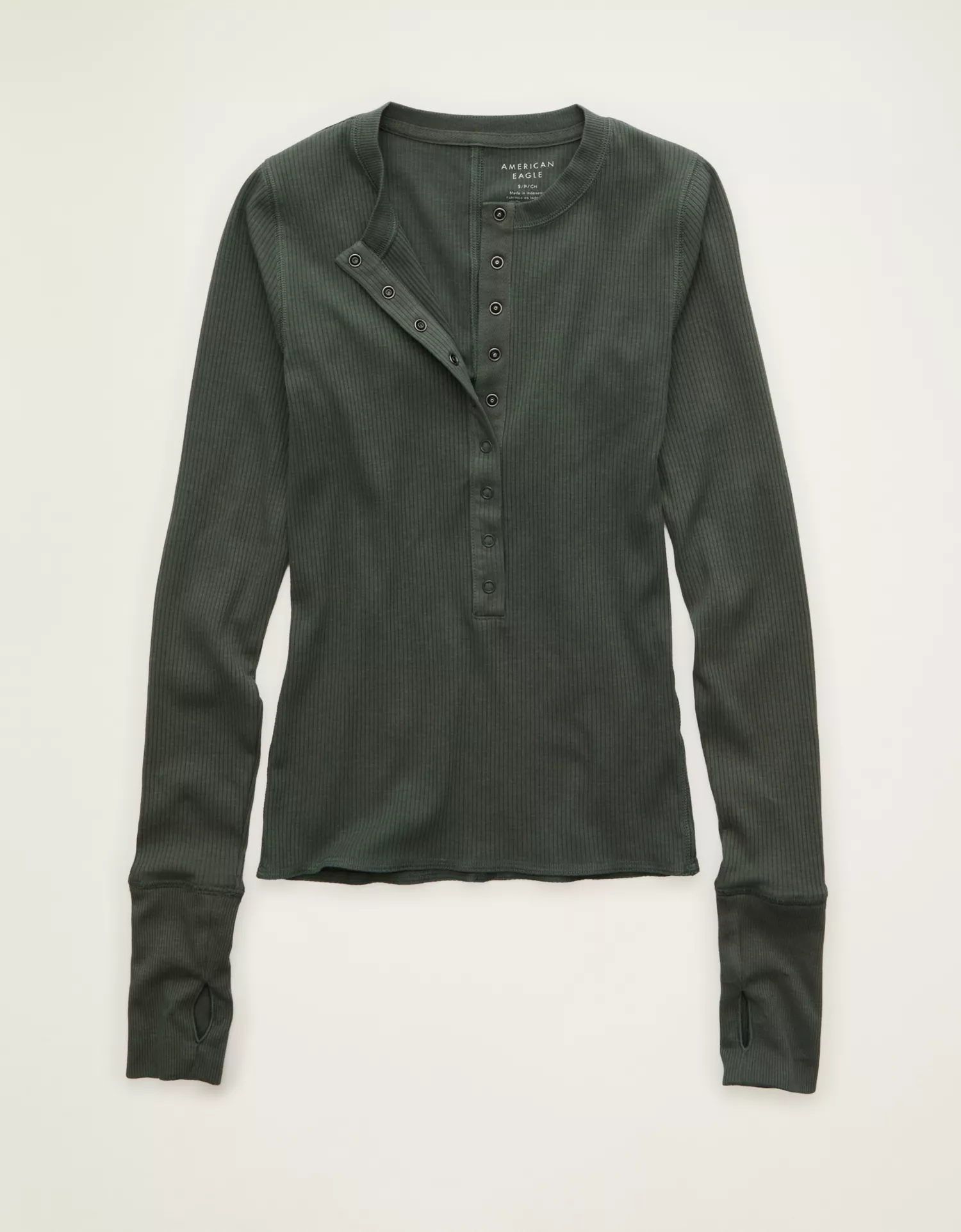 AE Long-Sleeve Henley T-Shirt - thumbnail 4