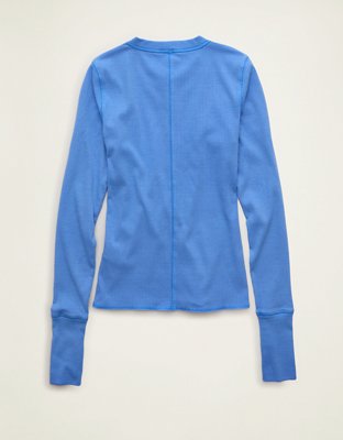 AE Long-Sleeve Henley T-Shirt