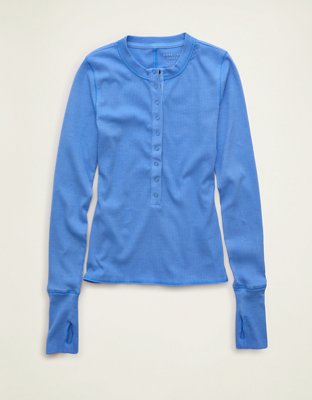 AE Long-Sleeve Henley T-Shirt
