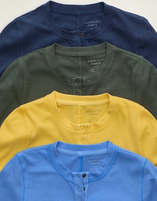 T-shirt henley à manches longues AE